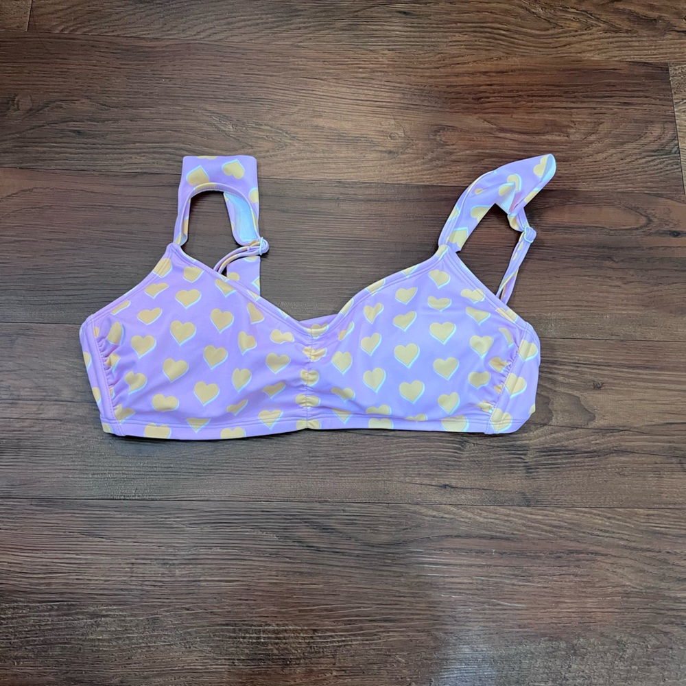 Stoney Clover Lane X Target Bikini Top Purple Hearts Size D/DD